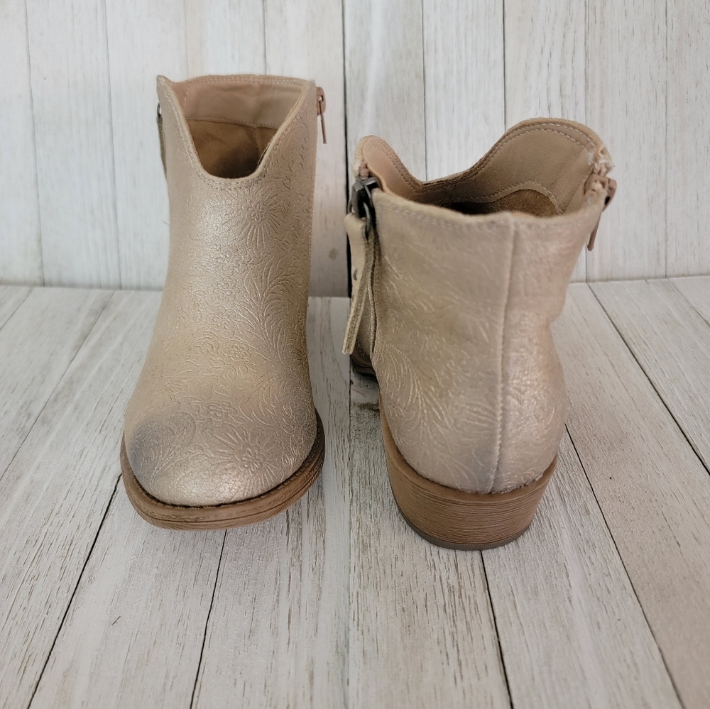 50% OFF SALE-GYPSY JAZZ- DIVINE TOOLED NUDE BOOTIES - Picture 7 of 8